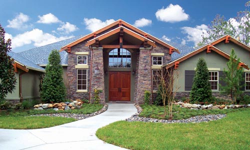 Timber home design with tall ceilings in Orlando, Florida