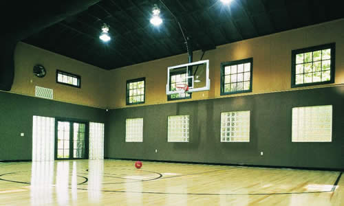 Custom home with gymnasium