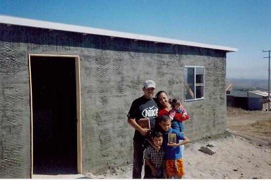 The family for whom Paul helped build a house in Tijuana, Mexico. 